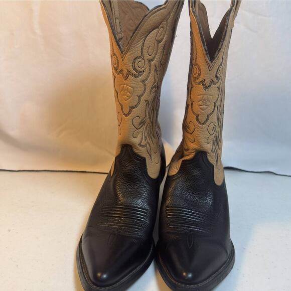 Ariat Other - Ariat Men’s Western Cowboy Boots 8.5D Black Tan Leather Square Toe